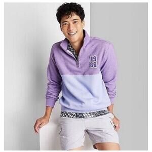 OriginalUse Quarter Zip-Up Sweatshirt - Purple Men's Medium New